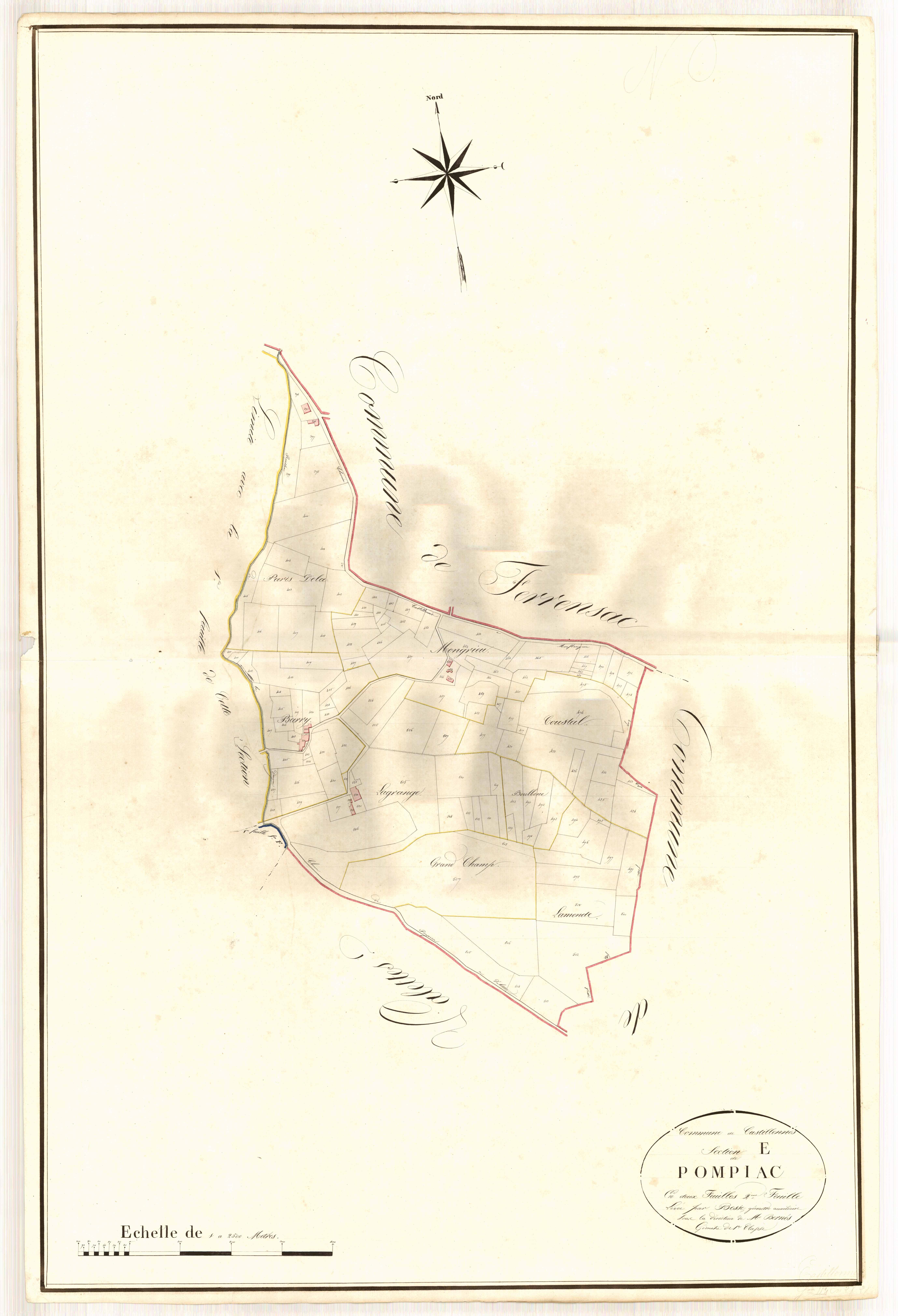 Plan napoléonien, atlas-E2 Pompiac, Castillonnès
