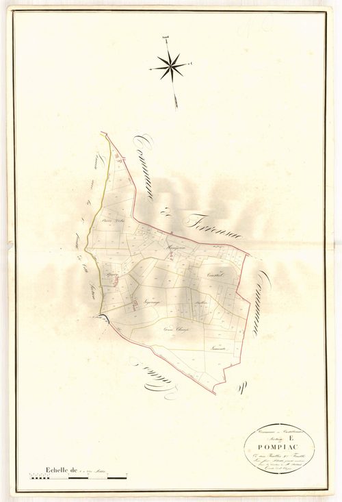 Plan napoléonien, atlas-E2 Pompiac, Castillonnès