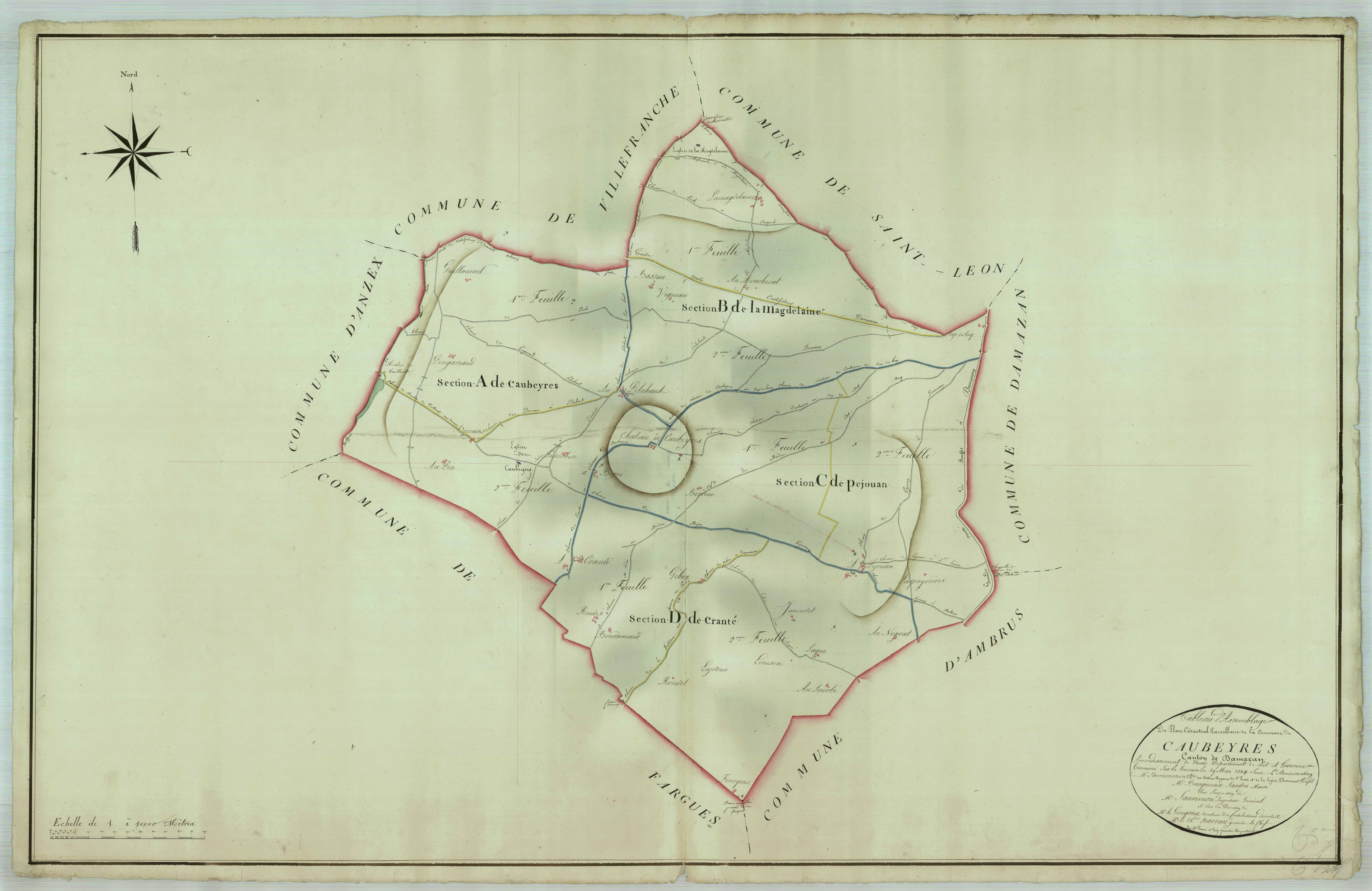 Plan napoléonien, atlas-TA, Caubeyres