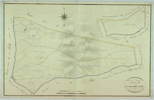 Plan napoléonien, atlas-B2 La Magdeleine, Caubeyres