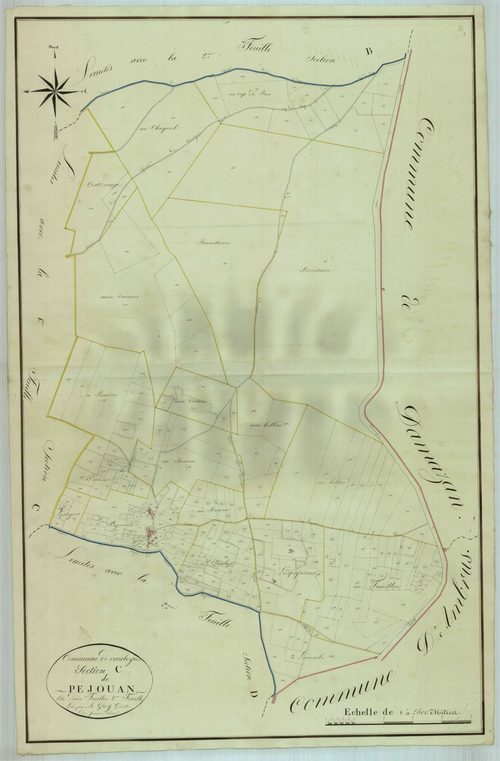 Plan napoléonien, atlas-C2 Péjouan, Caubeyres