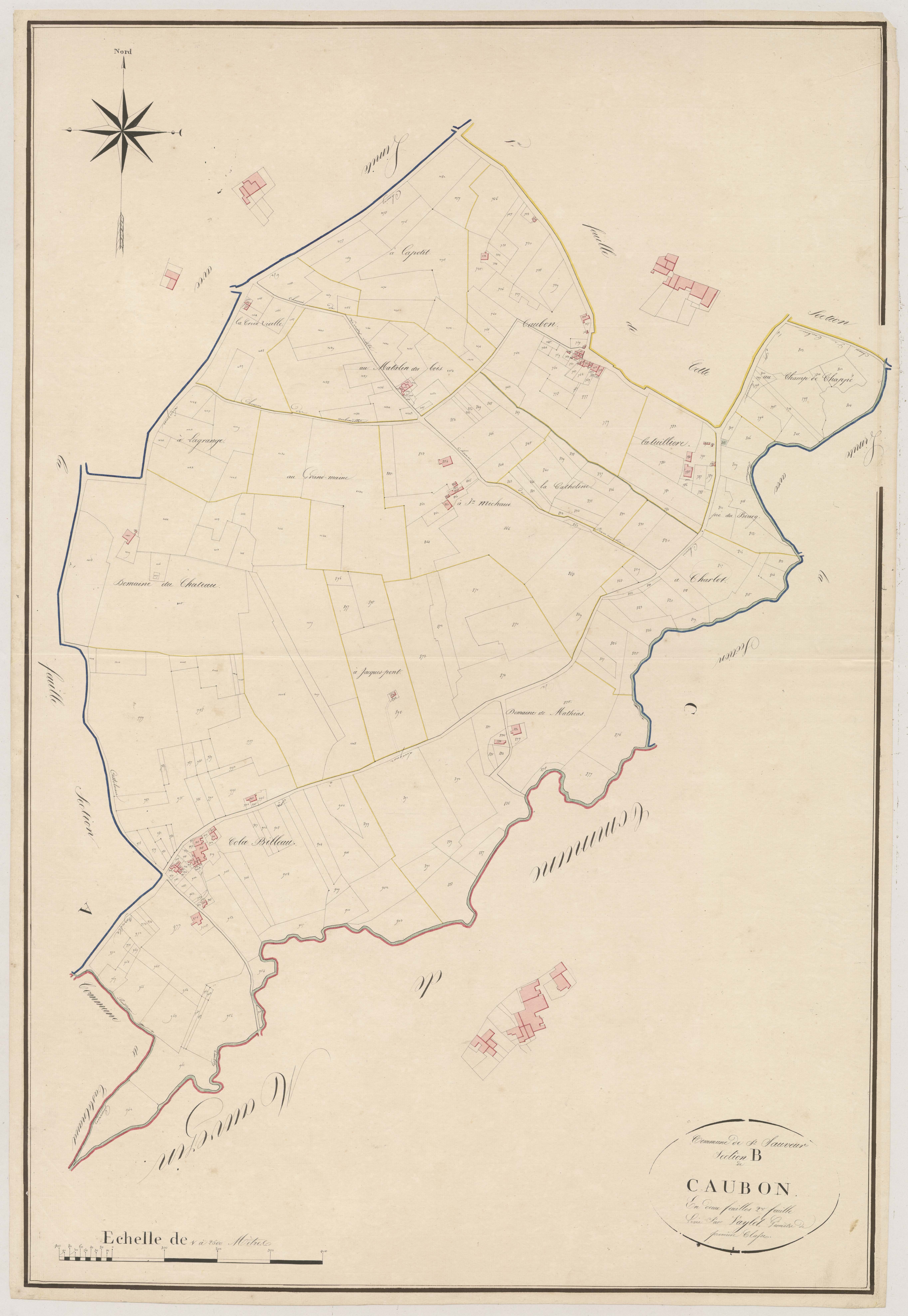 Plan napoléonien, atlas-B2 Caubon, Caubon-Saint-Sauveur
