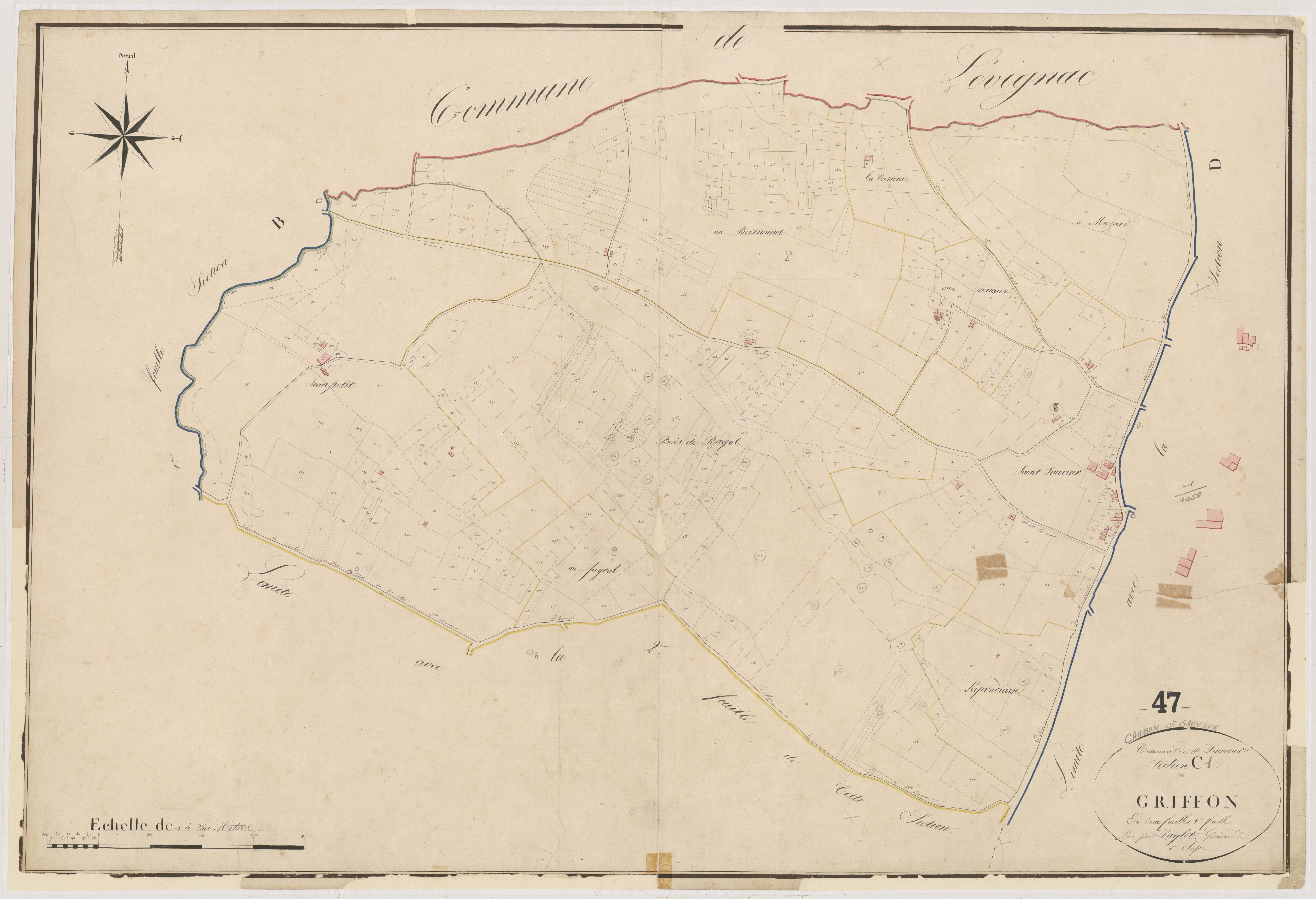 Plan napoléonien, atlas-C1 Griffon, Caubon-Saint-Sauveur