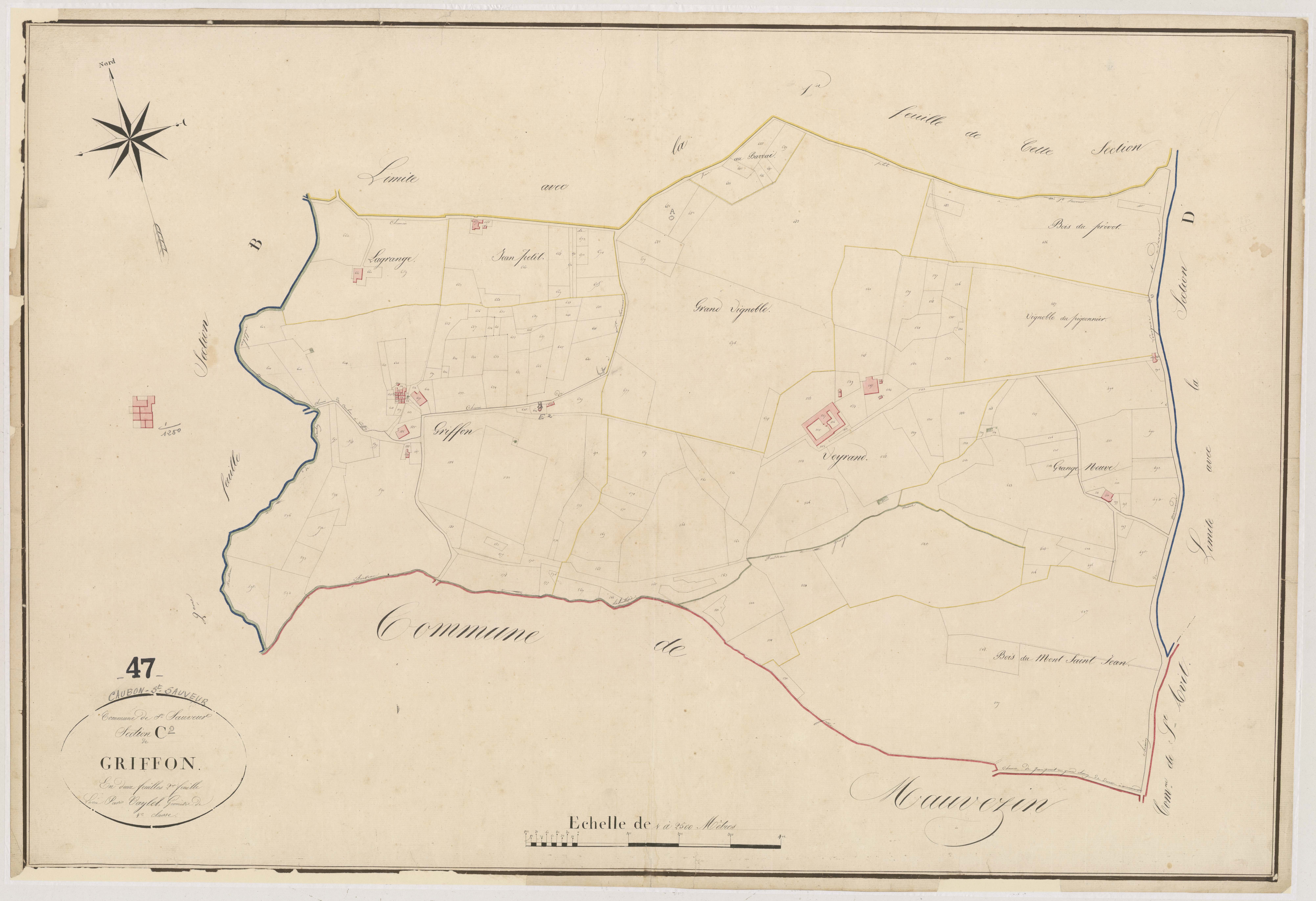 Plan napoléonien, atlas-C2 Griffon, Caubon-Saint-Sauveur