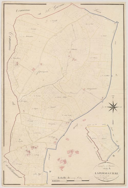 Plan napoléonien, atlas-A La Perseguière, Caubon-Saint-Sauveur