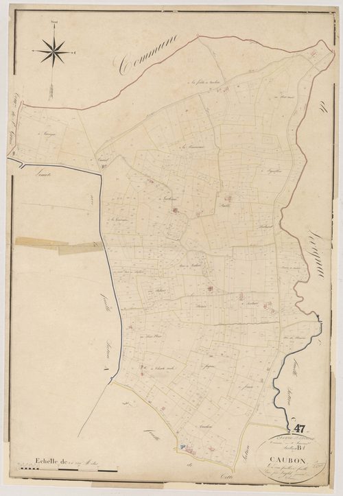 Plan napoléonien, atlas-B1 Caubon, Caubon-Saint-Sauveur