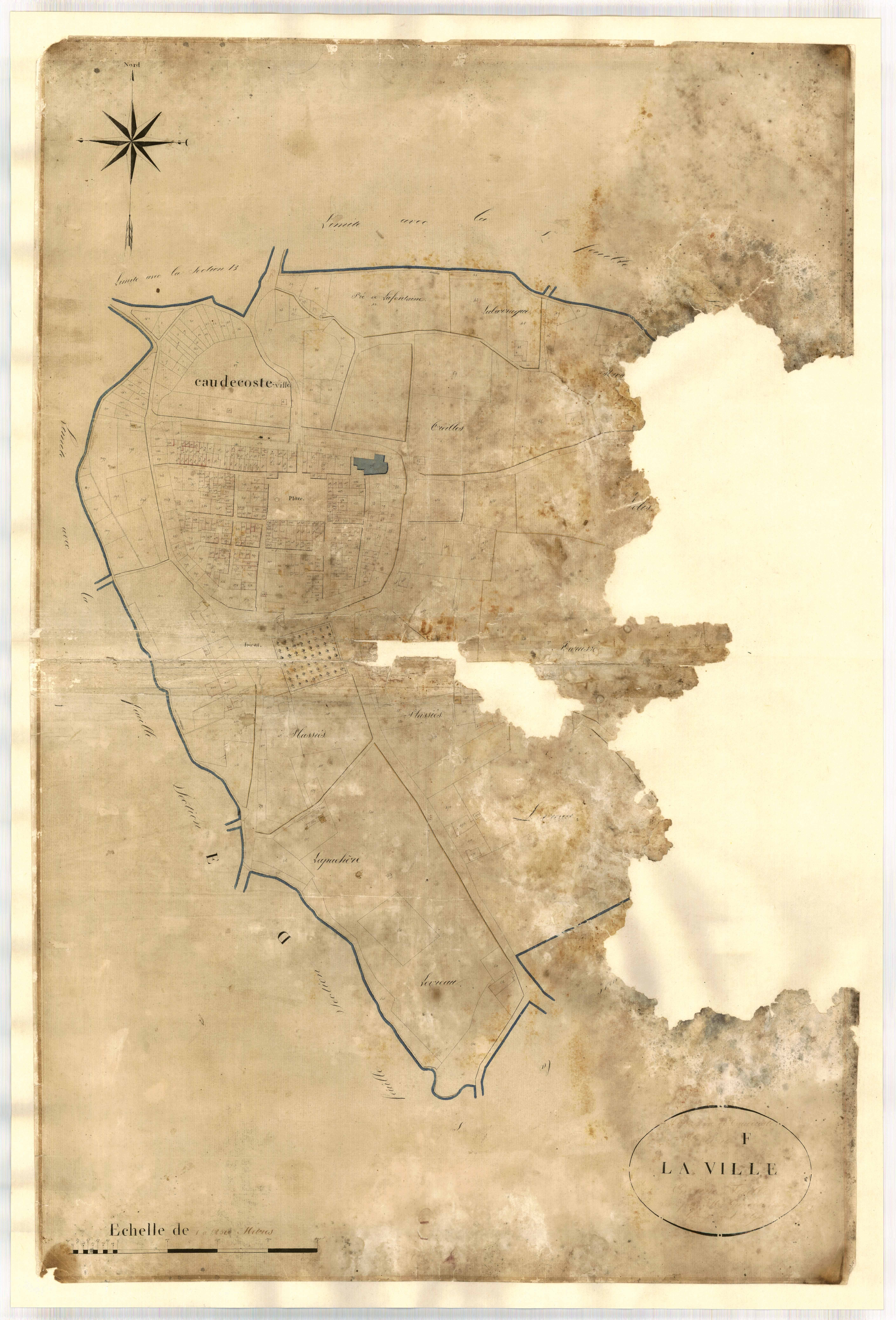 Plan napoléonien-F La Ville, Caudecoste