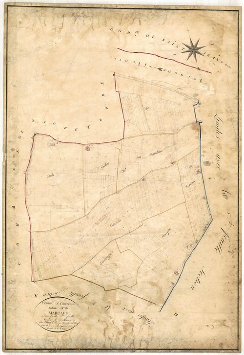 Plan napoléonien, feuille préparatoire-A1 Marcays, Caudecoste