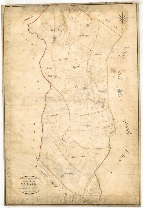Plan napoléonien, feuille préparatoire-A2 Marcays, Caudecoste