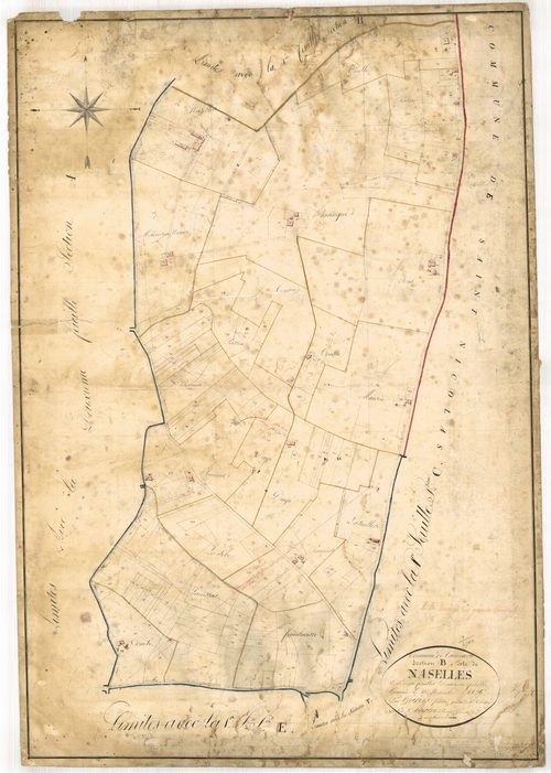 Plan napoléonien, feuille préparatoire-B2 Naselles, Caudecoste