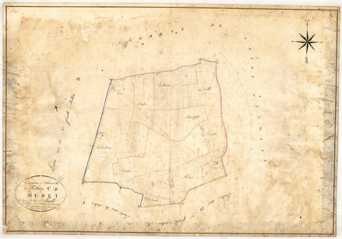 Plan napoléonien, feuille préparatoire-C1 Muret, Caudecoste
