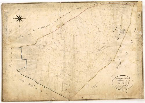 Plan napoléonien, feuille préparatoire-C2 Muret, Caudecoste
