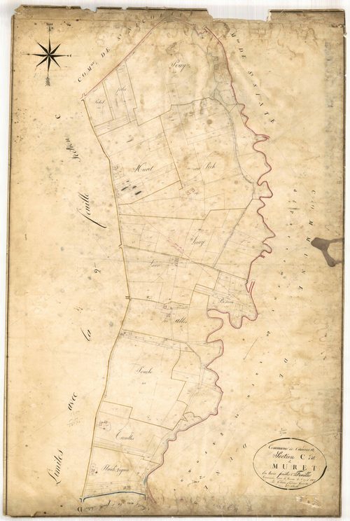 Plan napoléonien, feuille préparatoire-C3 Muret, Caudecoste