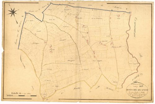 Plan napoléonien, atlas-D1 Bois-de-Jeanot, Caudecoste