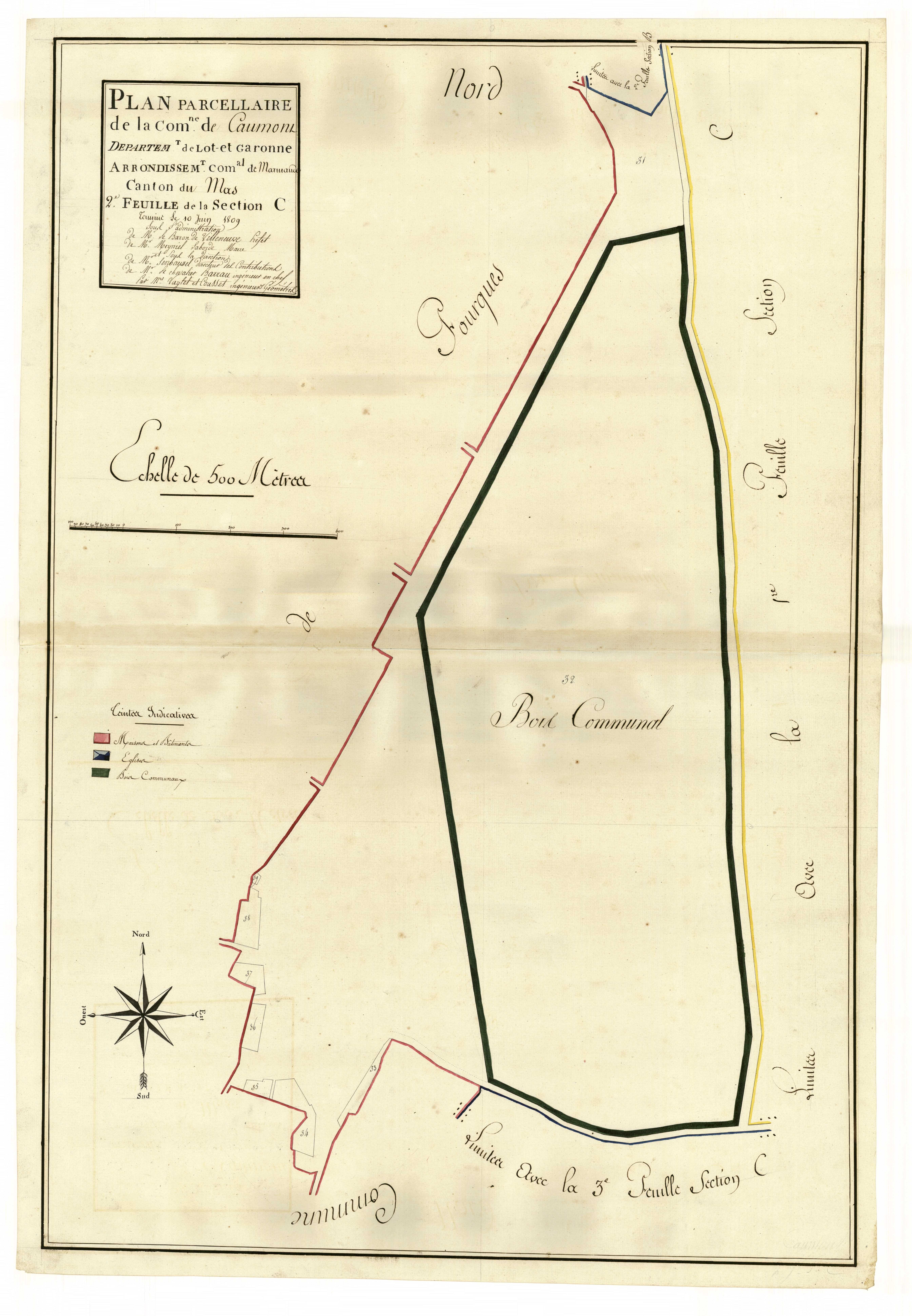 Plan primitif, atlas-C2, Caumont-sur-Garonne