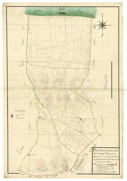 Plan primitif, atlas-A2, Caumont-sur-Garonne