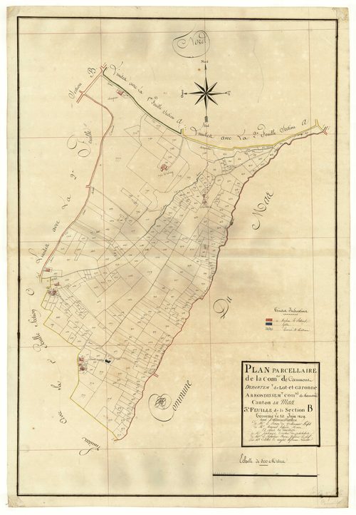 Plan primitif, atlas-B3, Caumont-sur-Garonne