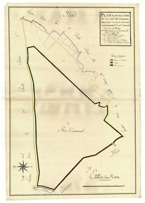 Plan primitif, atlas-C1, Caumont-sur-Garonne