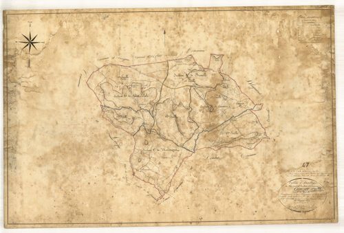 Plan napoléonien, feuille préparatoire-TA, Cauzac