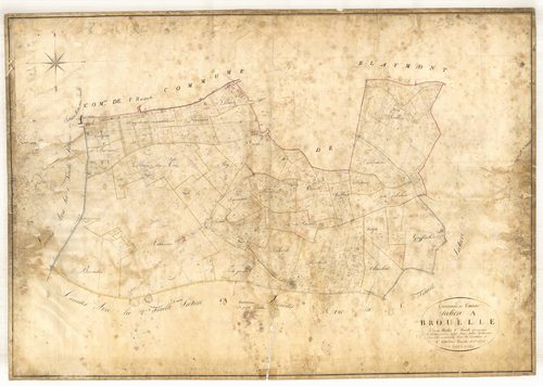 Plan napoléonien, feuille préparatoire-A1 Brouelle, Cauzac