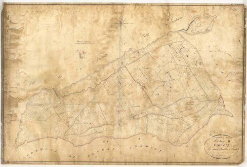 Plan napoléonien, feuille préparatoire-B2 Cauzac, Cauzac