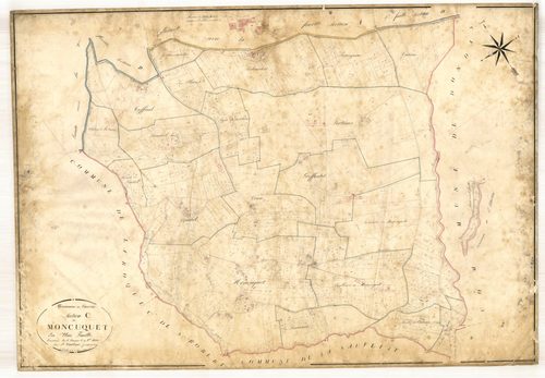 Plan napoléonien, feuille préparatoire-C Montcuquet, Cauzac