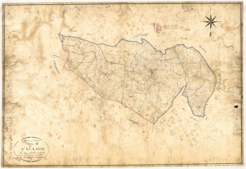 Plan napoléonien, feuille préparatoire-D2 Sainte-Eulalie, Cauzac