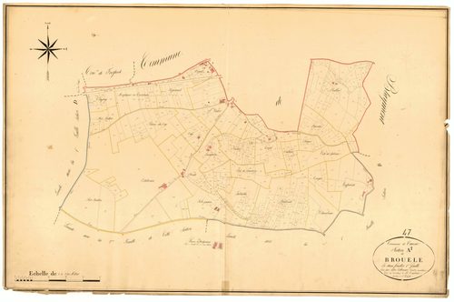 Plan napoléonien, atlas-A1 Brouèle, Cauzac