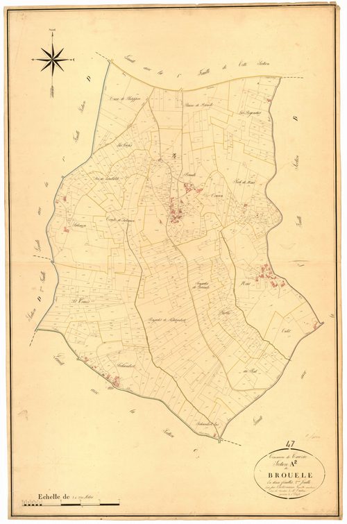 Plan napoléonien, atlas-A2 Brouèle, Cauzac