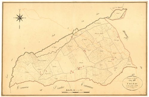 Plan napoléonien, atlas-B2 Cauzac, Cauzac