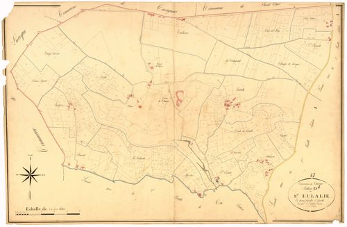 Plan napoléonien, atlas-D1 Sainte-Eulalie, Cauzac