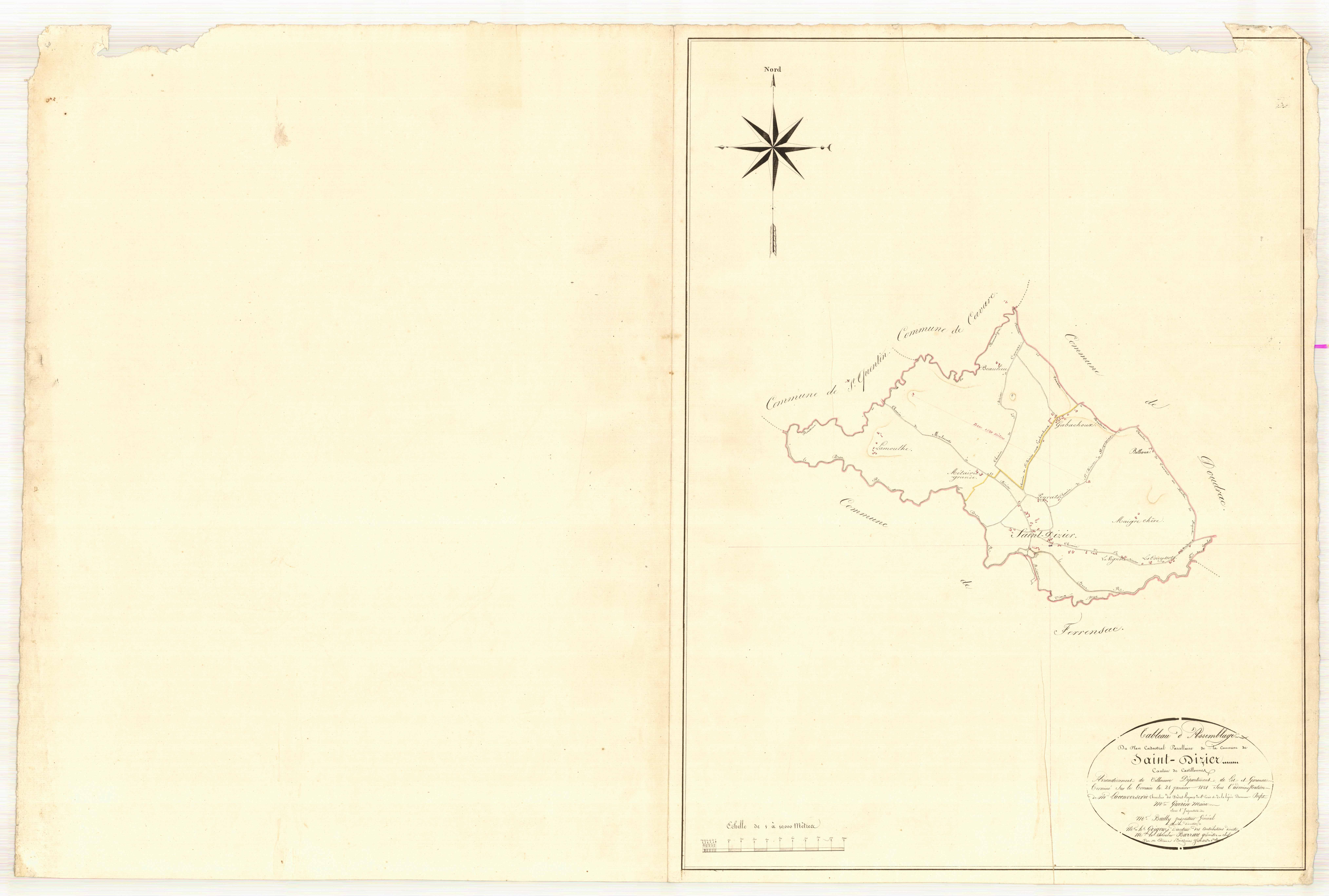 Plan napoléonien, atlas-TA, Saint-Dizier (voir Cavarc)