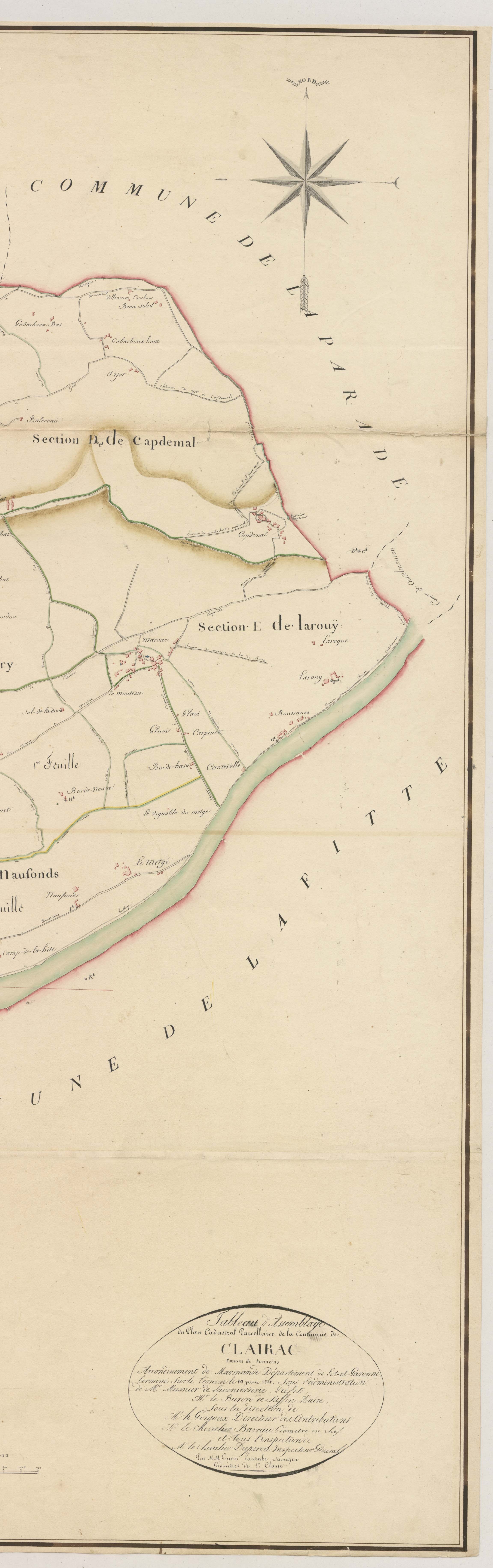 Plan napoléonien, atlas-TA, Clairac