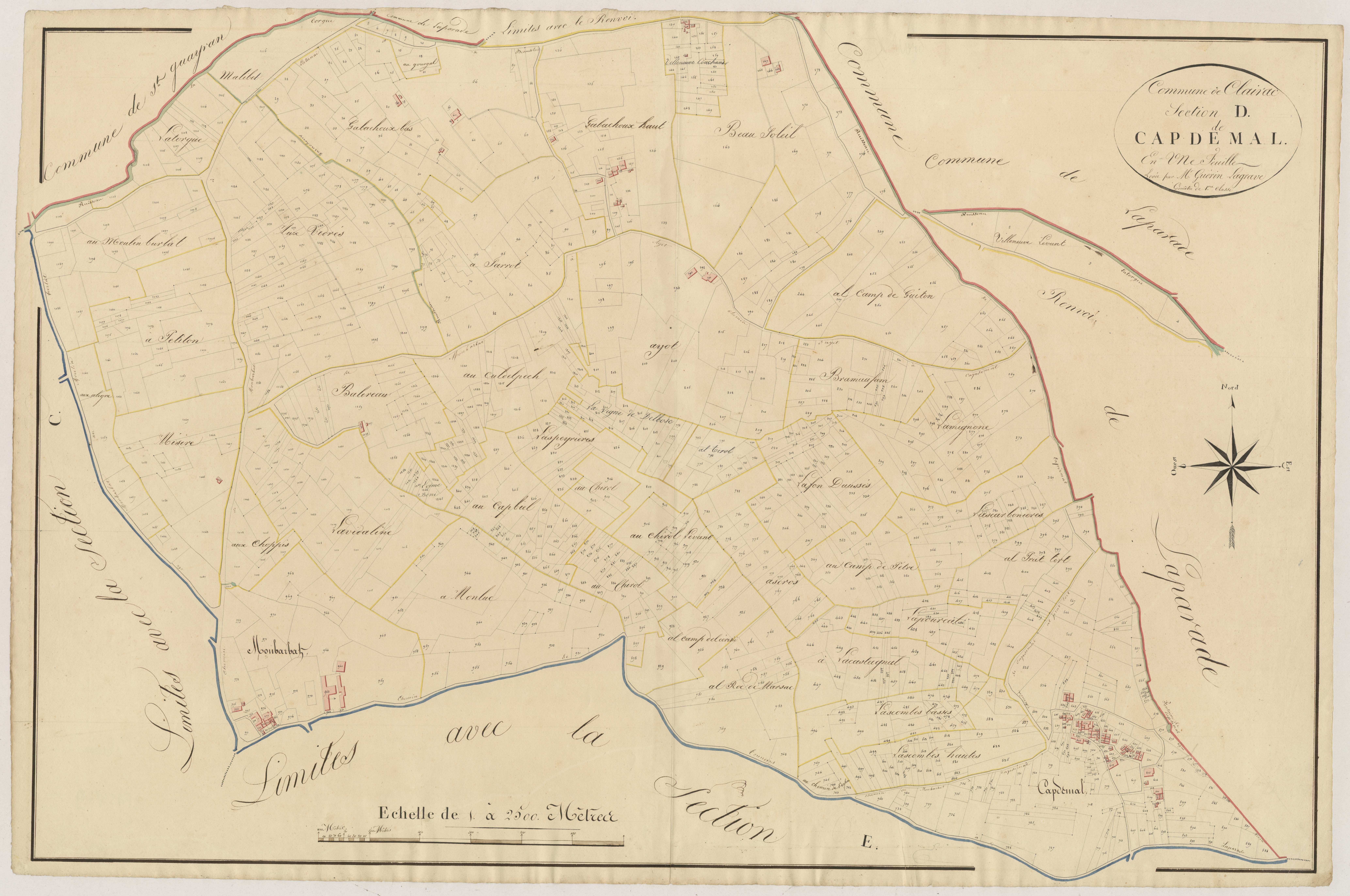 Plan napoléonien, atlas-D Capdemal, Clairac