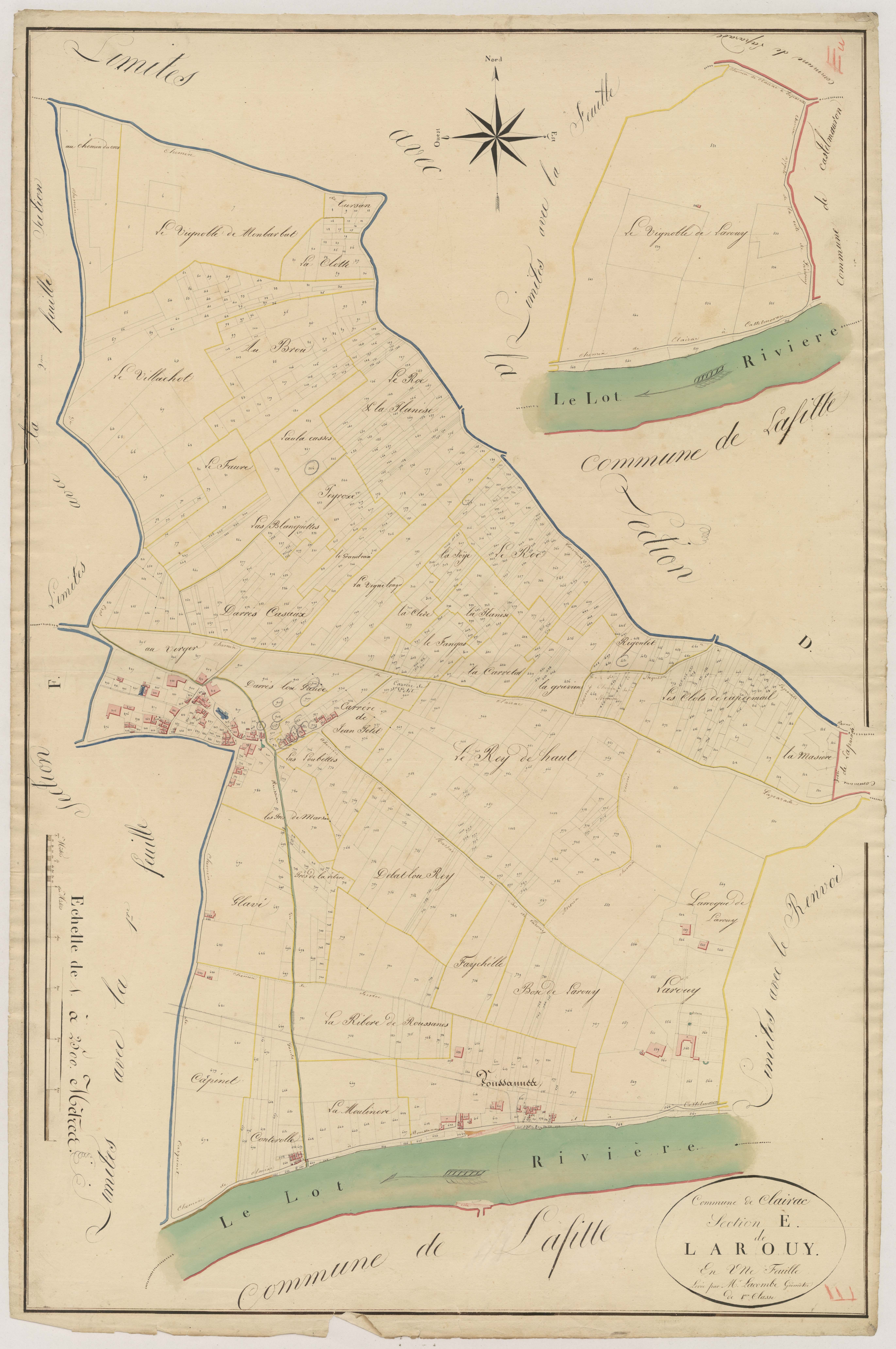 Plan napoléonien, atlas-E Larouy, Clairac
