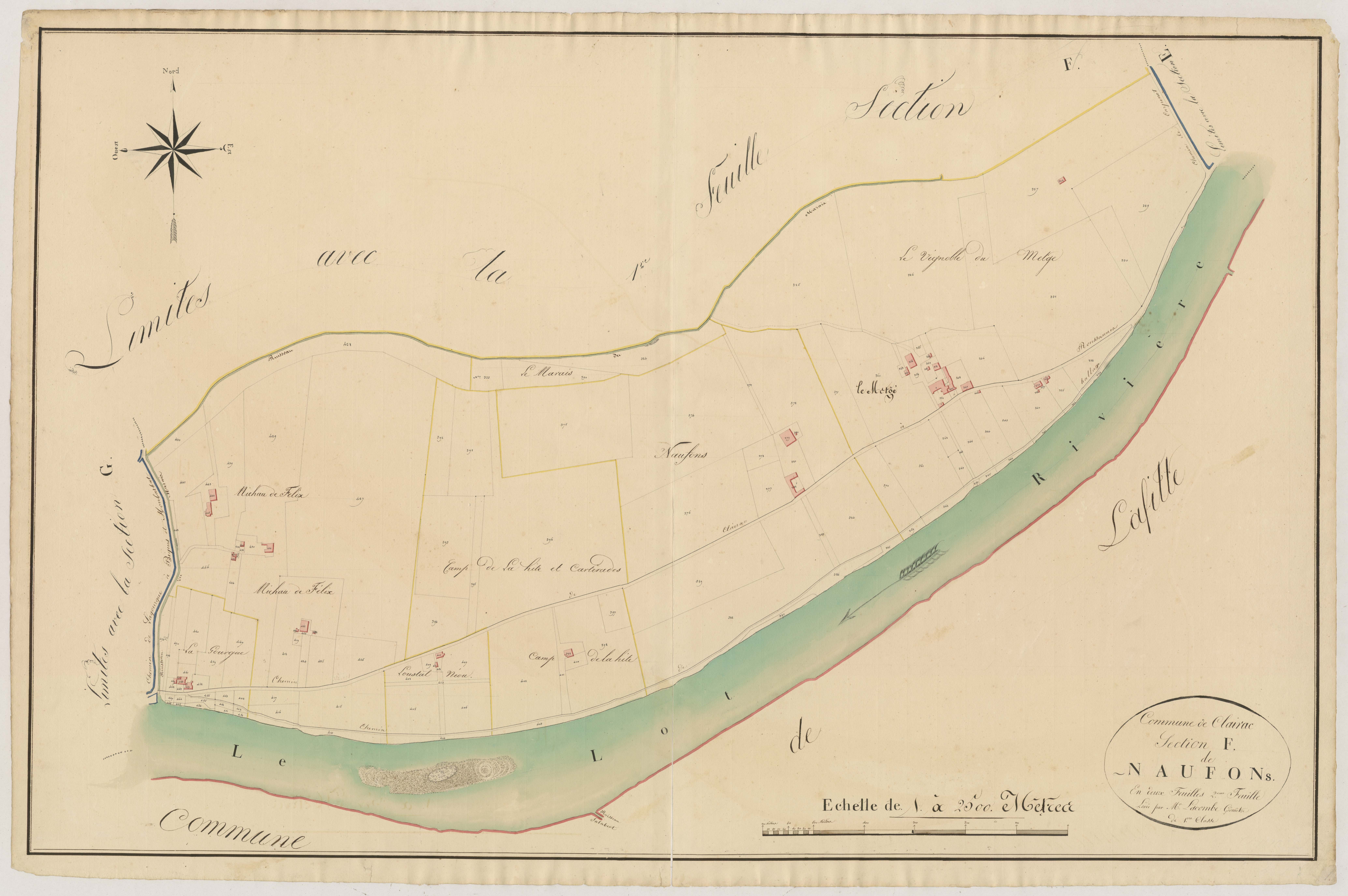 Plan napoléonien, atlas-F2 Naufons, Clairac