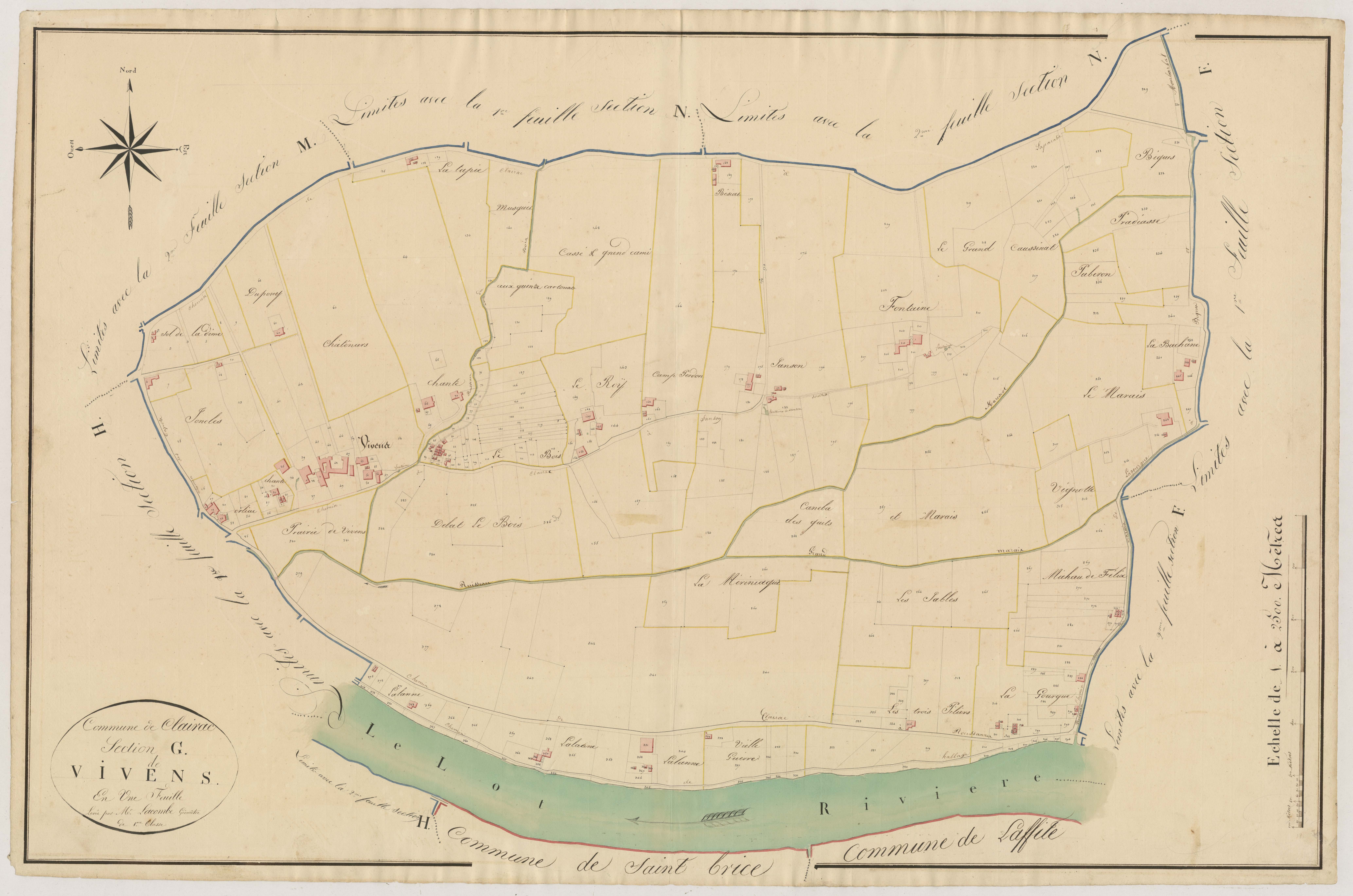 Plan napoléonien, atlas-G Vivens, Clairac