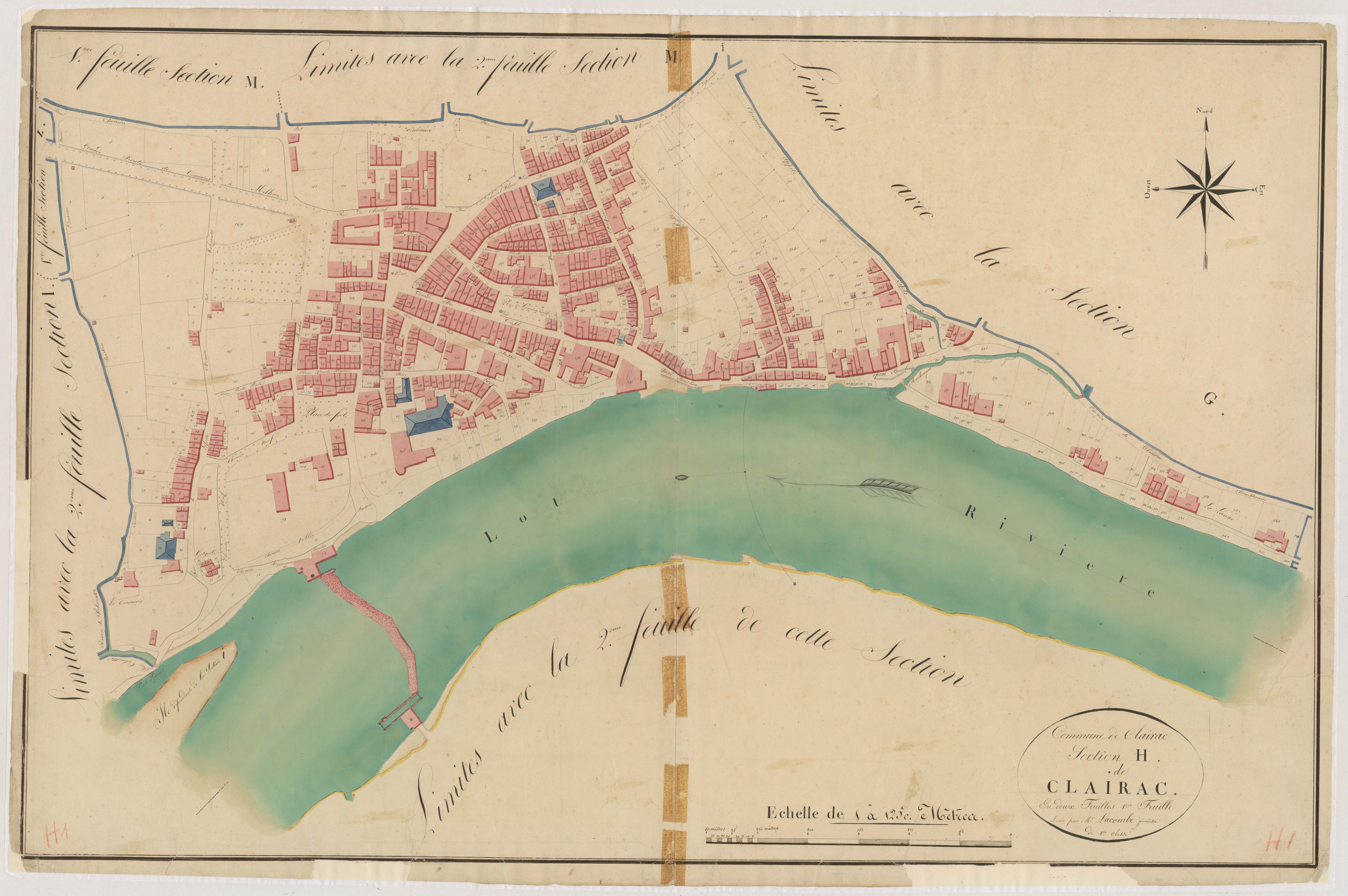 Plan napoléonien, atlas-H1 Clairac, Clairac