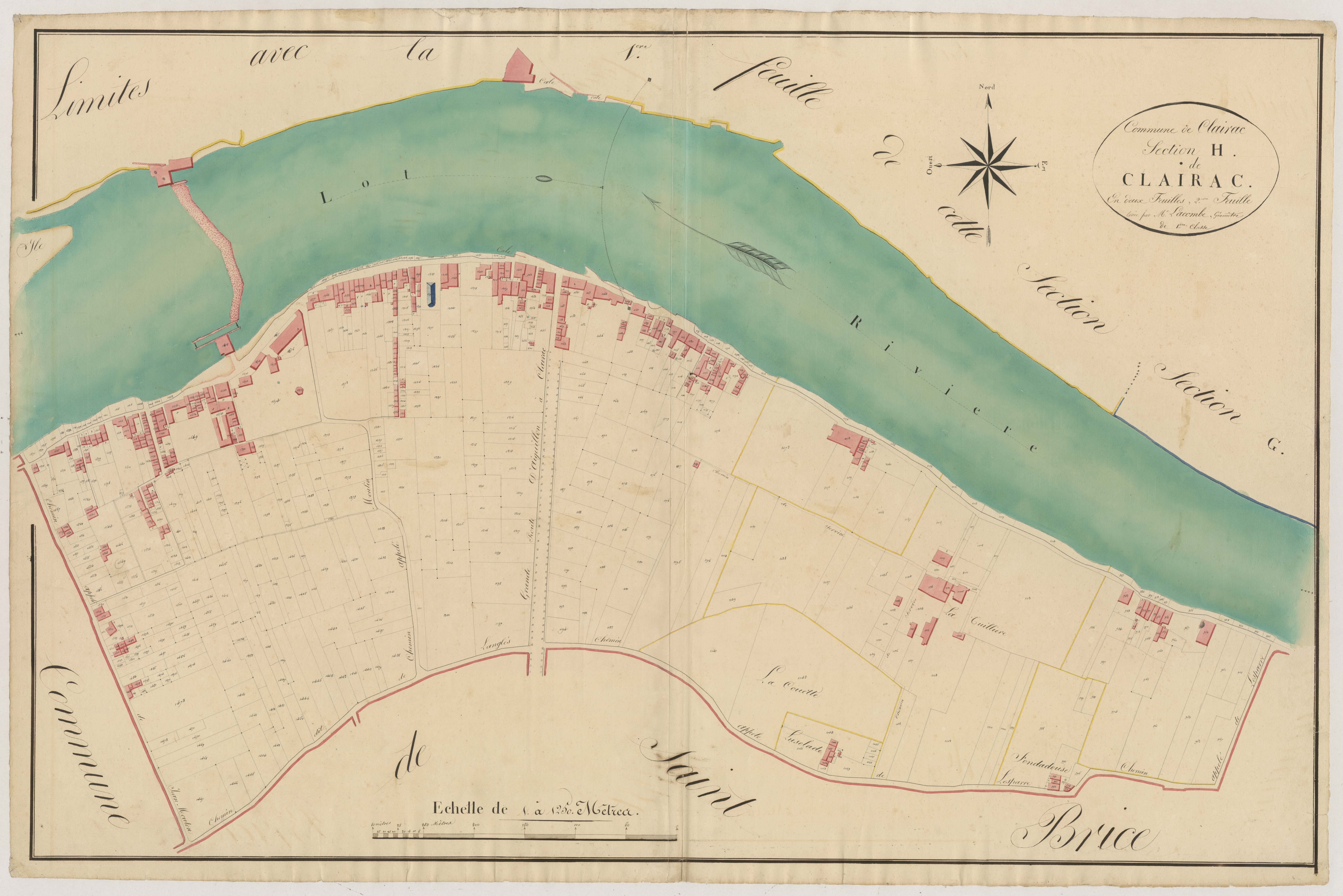 Plan napoléonien, atlas-H2 Clairac, Clairac