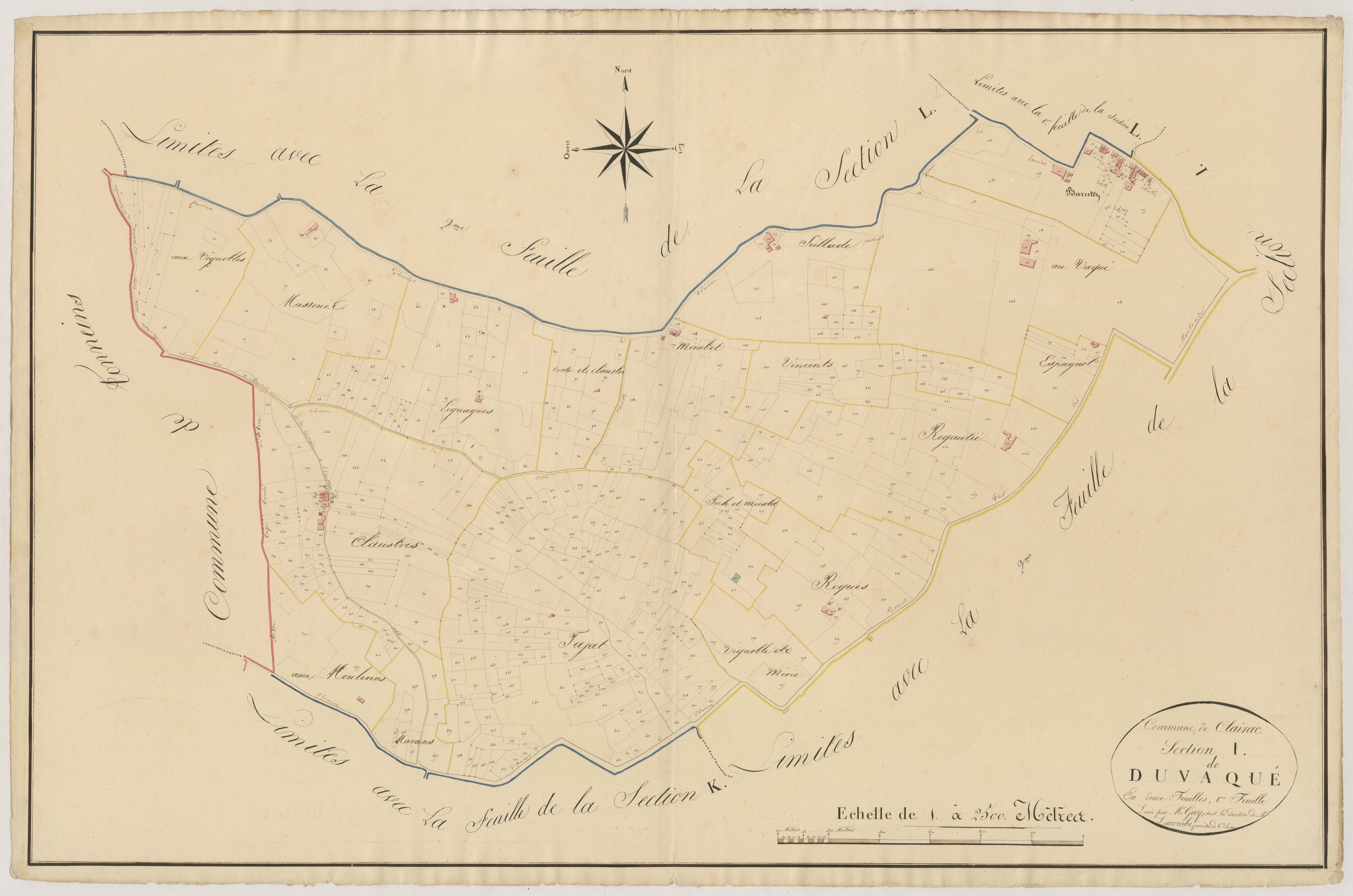Plan napoléonien, atlas-I1 Duvaqué, Clairac