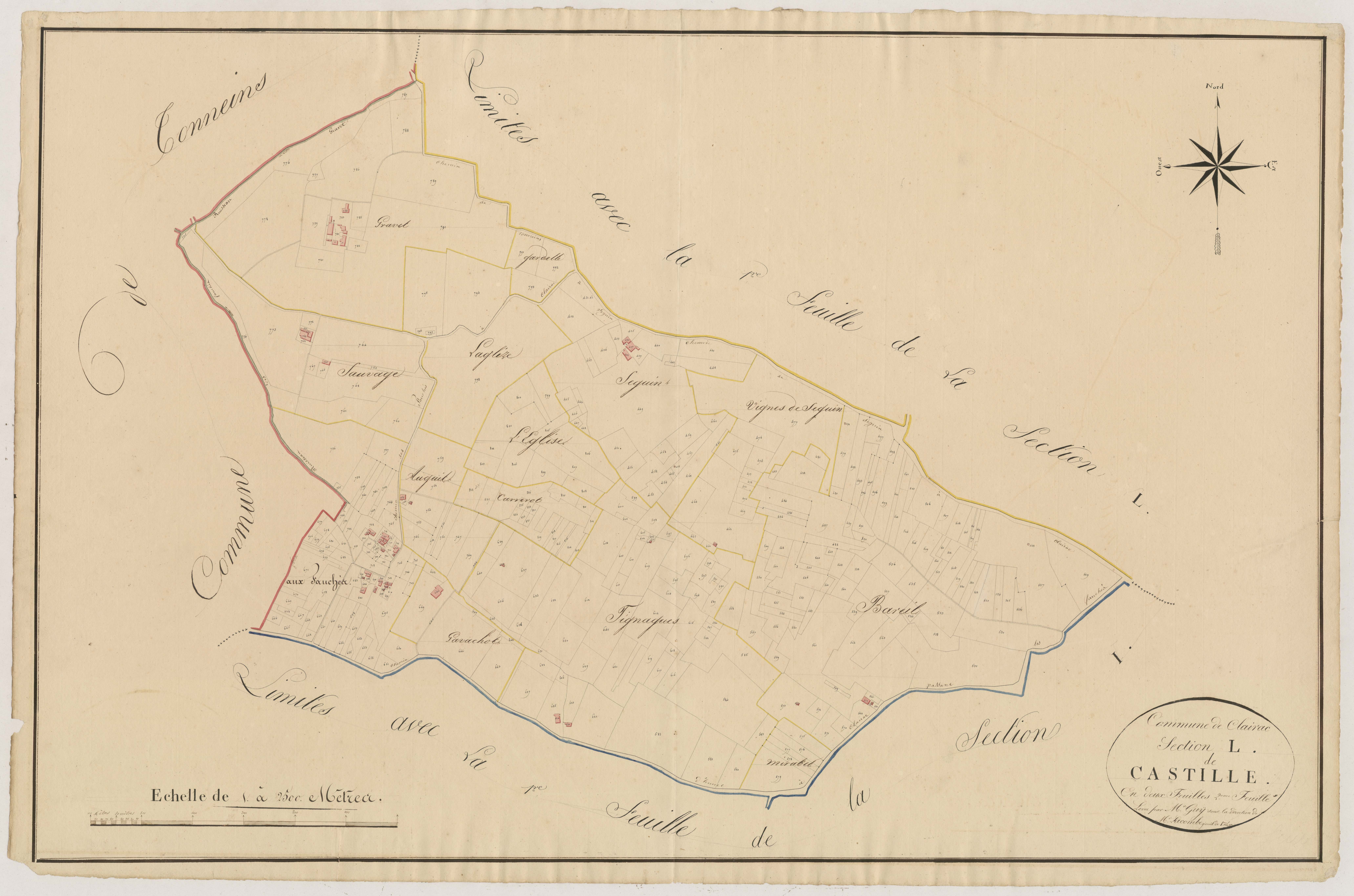 Plan napoléonien, atlas-L2 Castille, Clairac