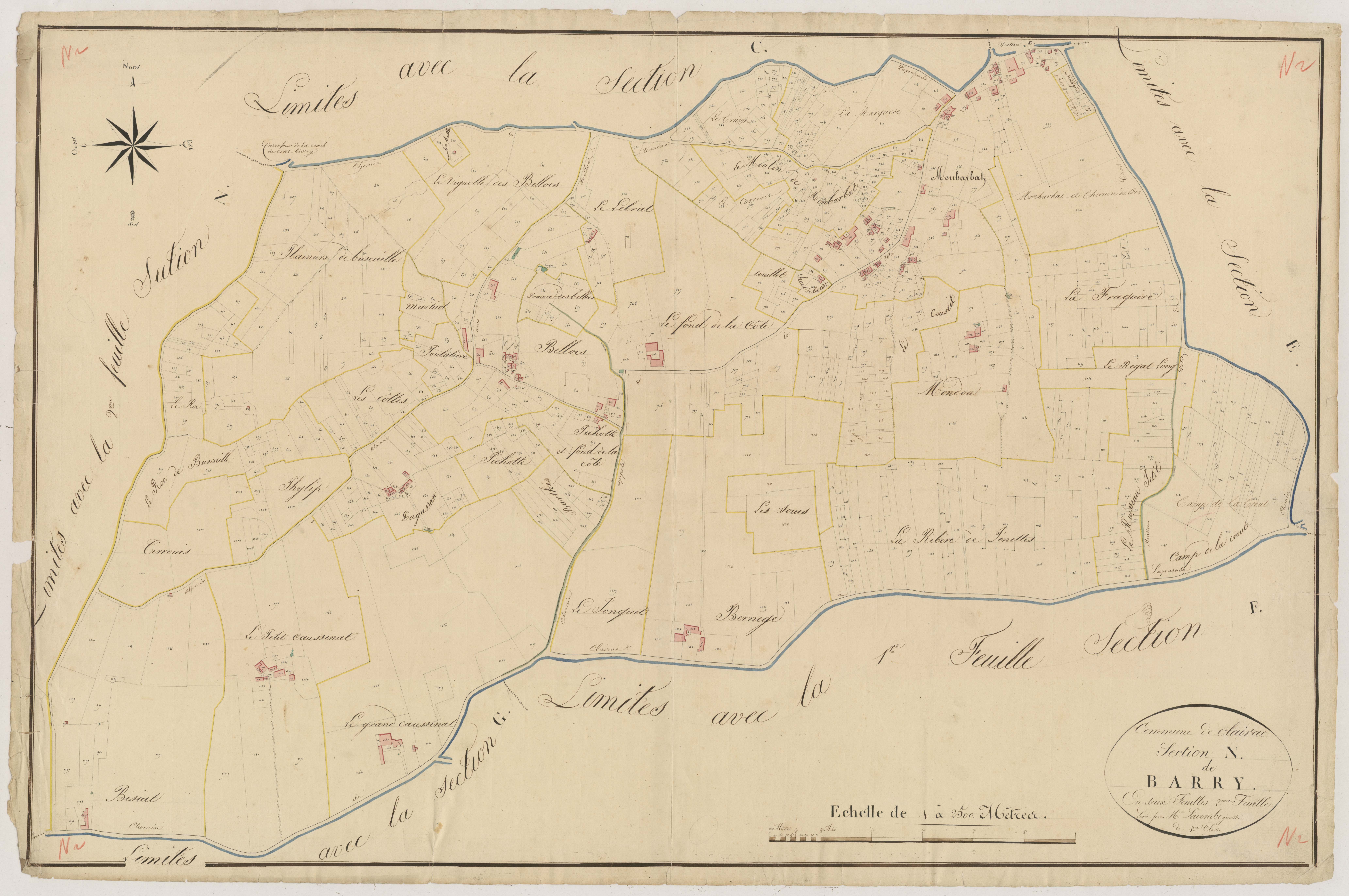 Plan napoléonien, atlas-N2 Barry, Clairac