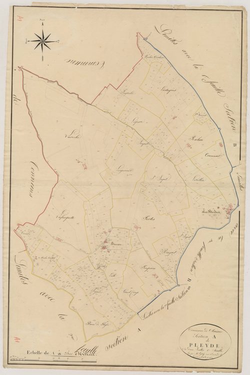 Plan napoléonien, atlas-A1 La Pleyde, Clairac