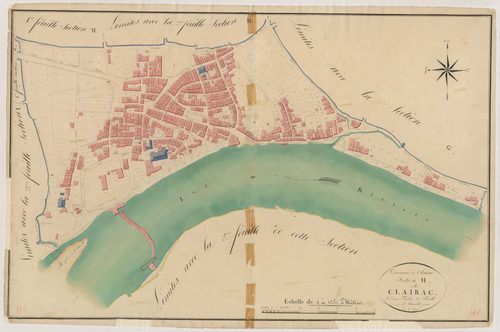 Plan napoléonien, atlas-H1 Clairac, Clairac
