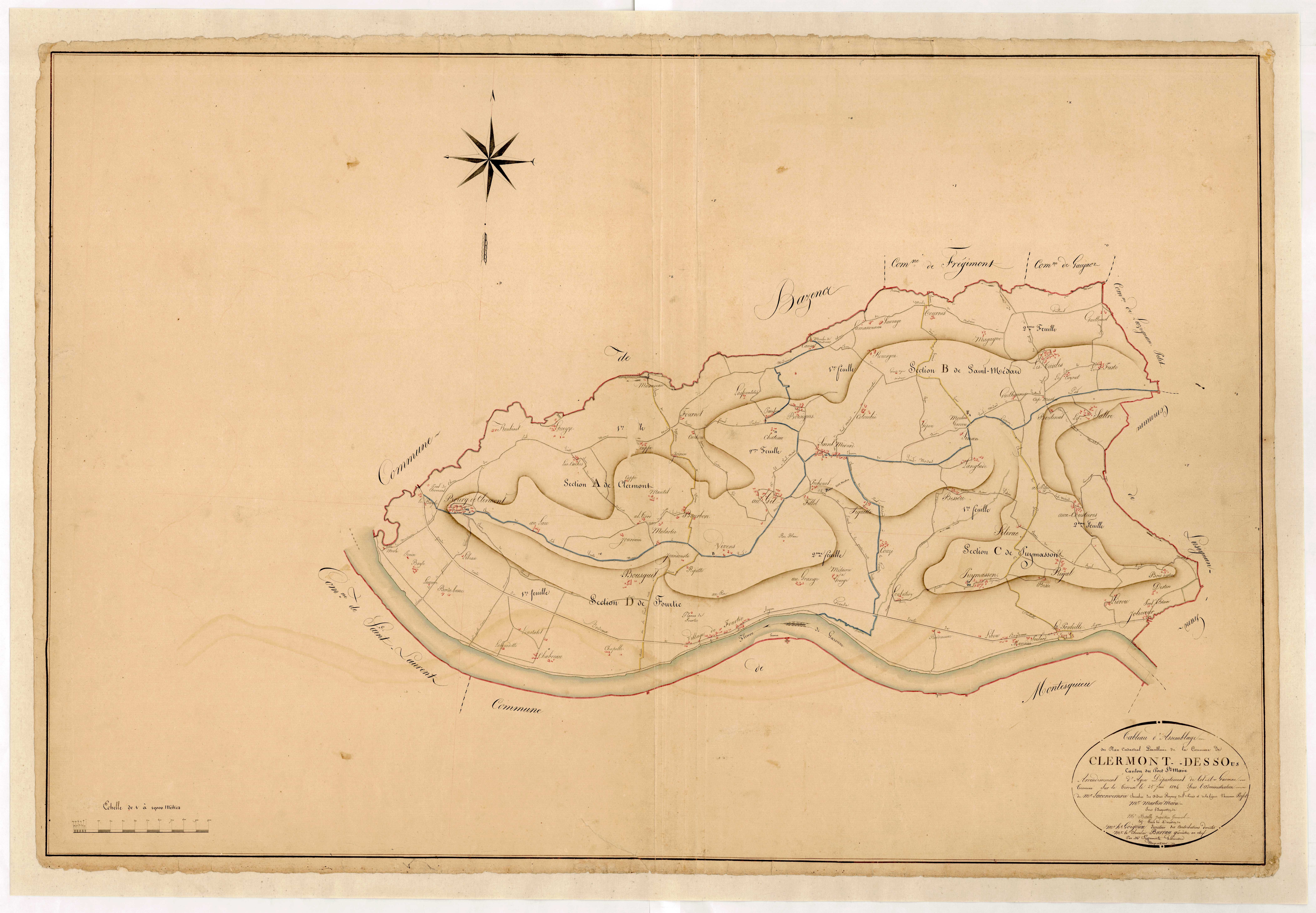 Plan napoléonien, atlas-TA, Clermont-Dessous