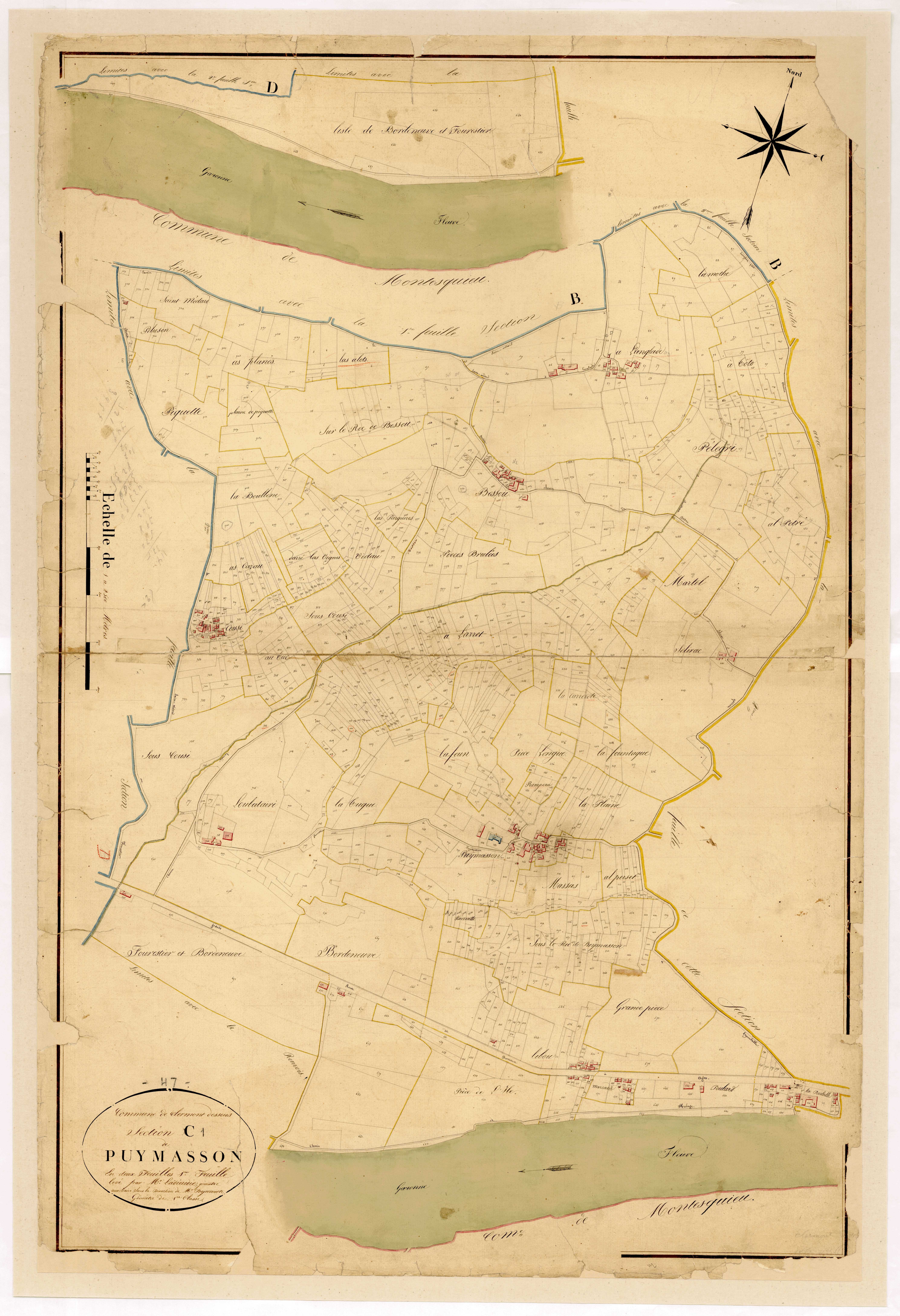 Plan napoléonien, atlas-C1 Puymasson, Clermont-Dessous