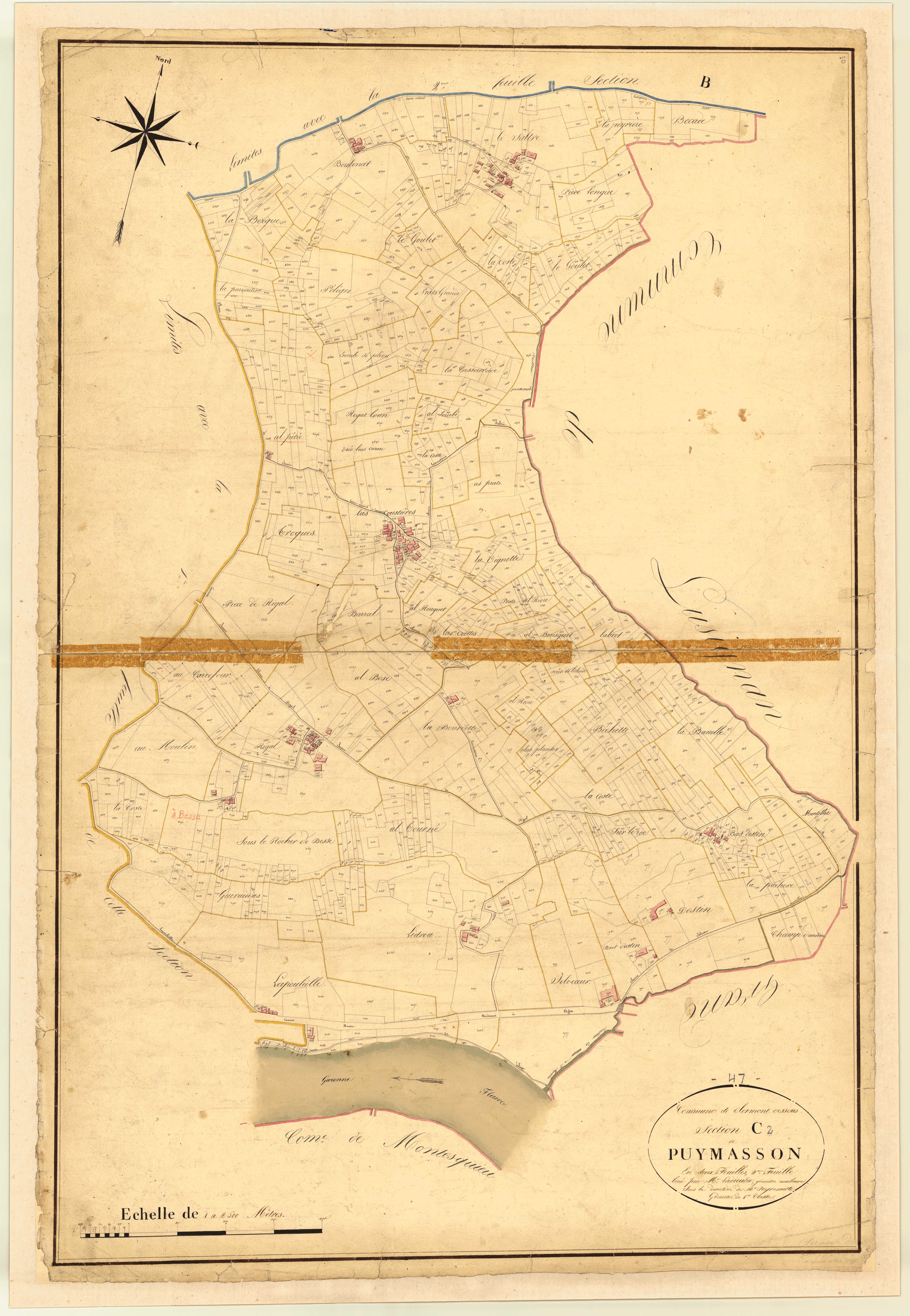 Plan napoléonien, atlas-C2 Puymasson, Clermont-Dessous