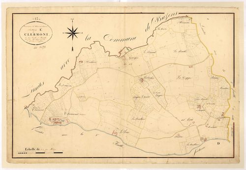Plan napoléonien, atlas-A1 Clermont, Clermont-Dessous