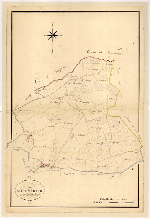 Plan napoléonien, atlas-B1 Saint-Médard, Clermont-Dessous