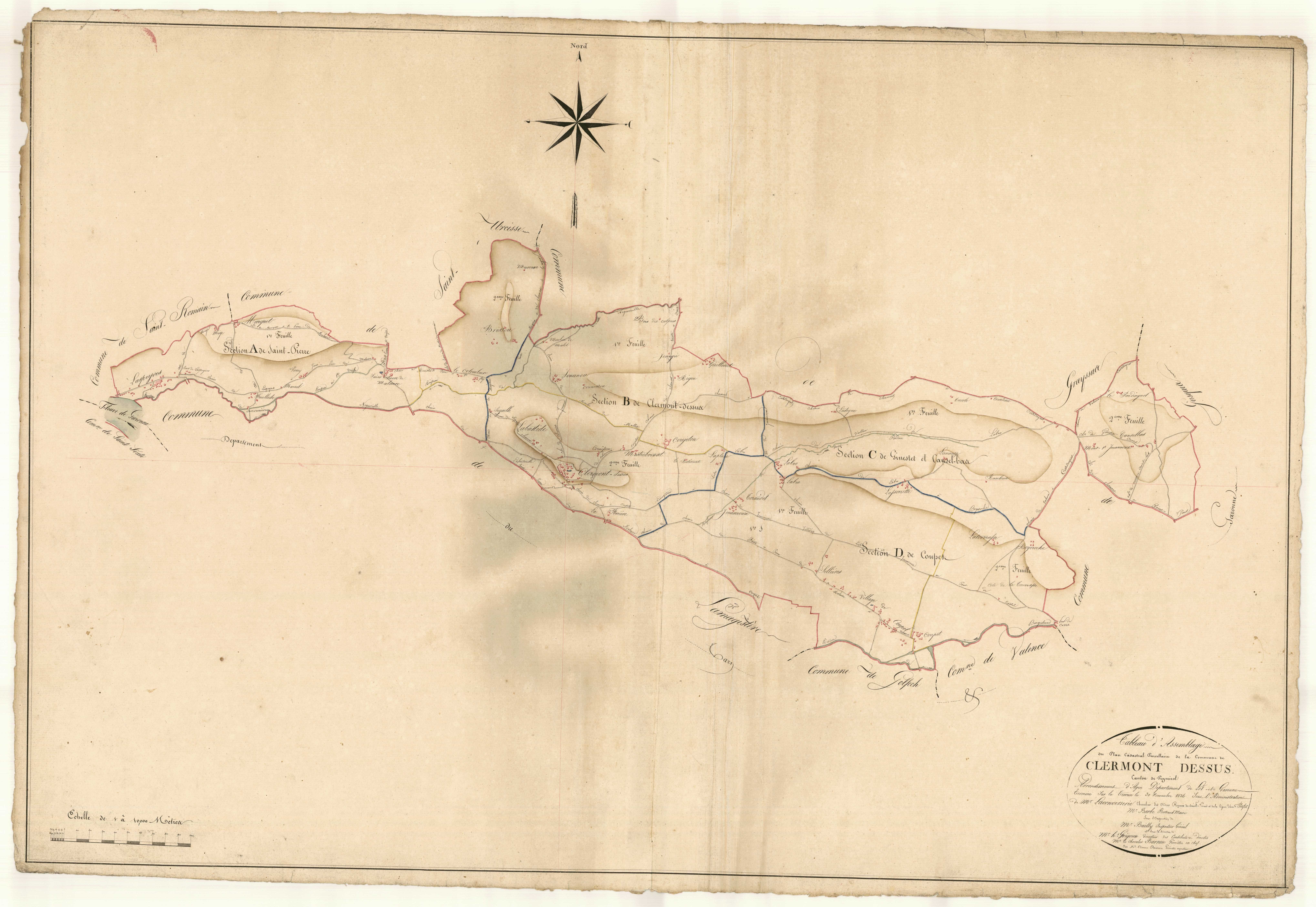 Plan napoléonien, atlas-TA, Clermont-Soubiran